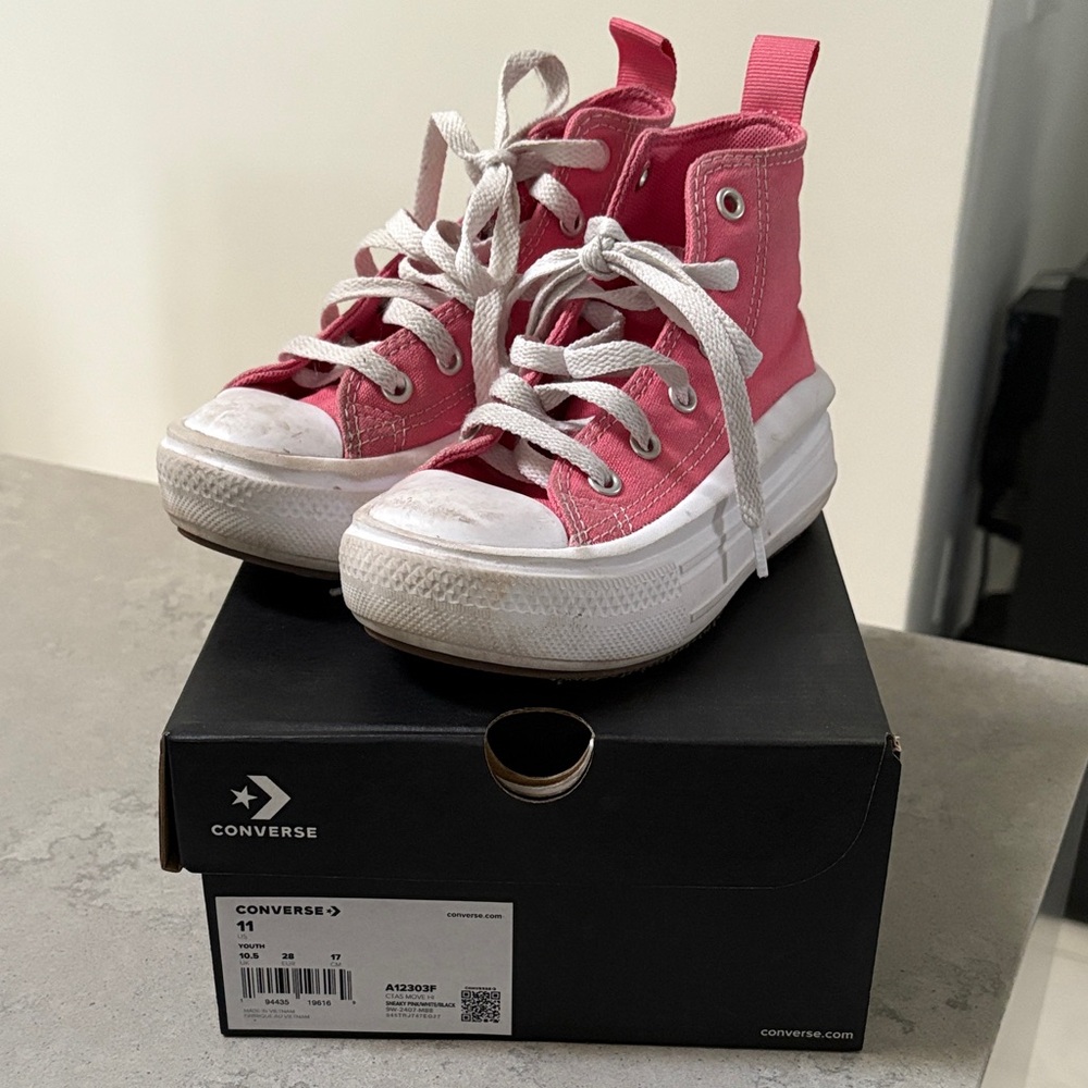 Converse Kids High-Top Pink Sneakers